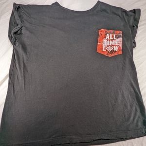 All Time Low Black Graphic Pocket Tee